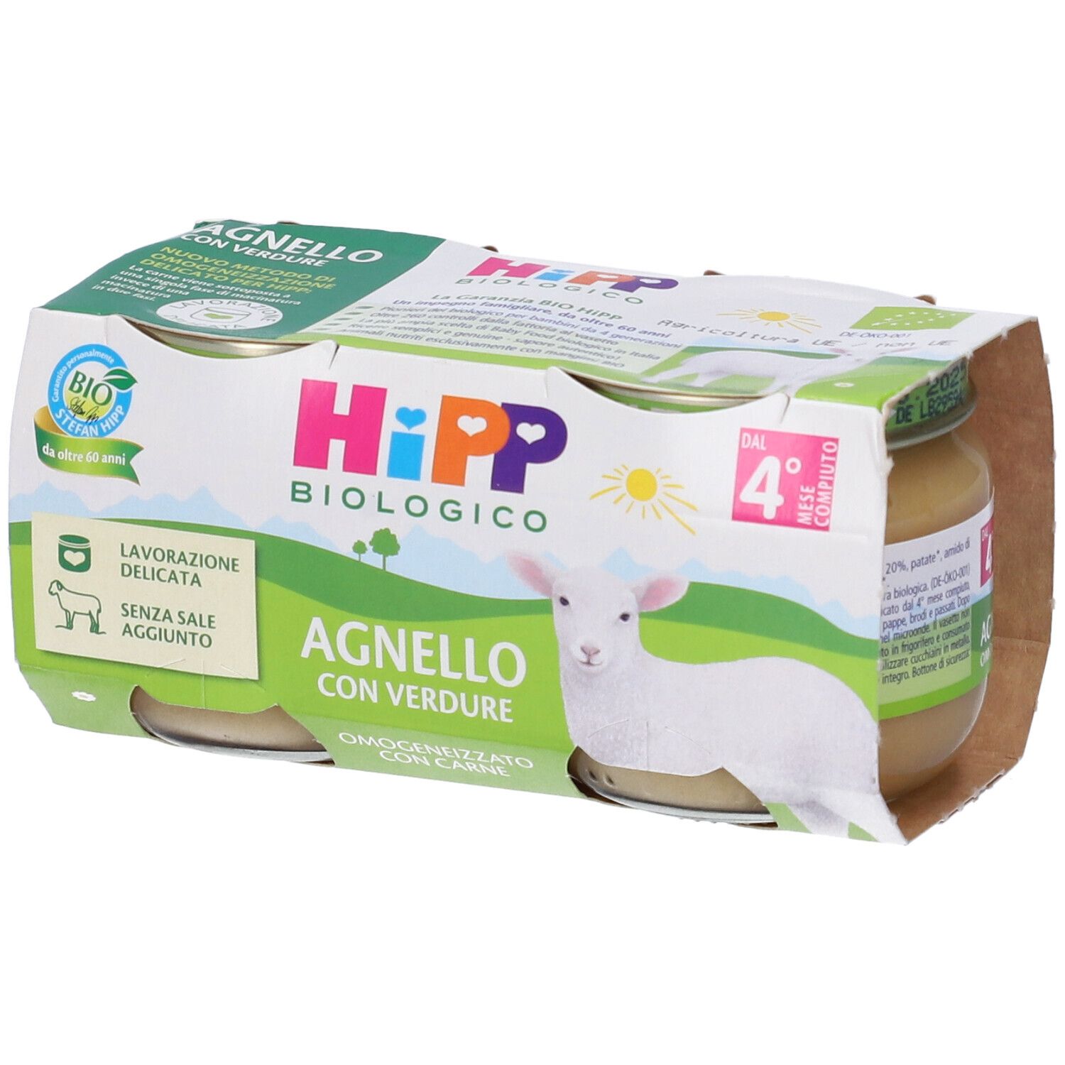 HiPP Biologico Agnello con Verdure Omogeneizzato 160 g Pappa