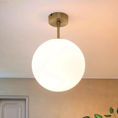 Premium Deckenlampe musa rund Glas Echt-Messing Image
