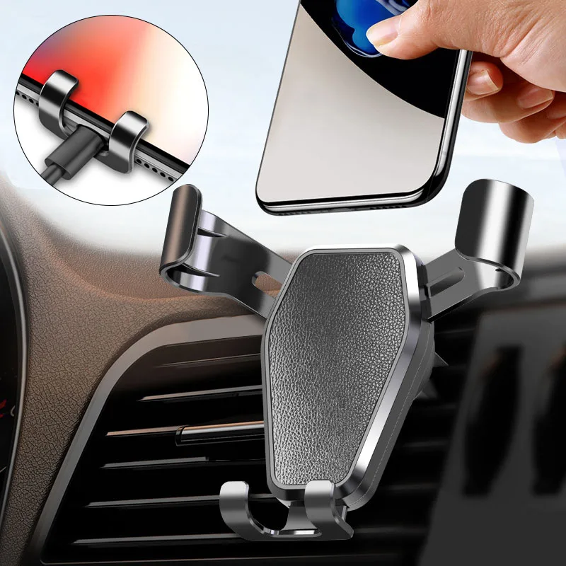 Support de téléphone portable multifonction pour voiture, support de téléphone, support d'invite de gravité, miroir de pare-soleil, tableau Prada, GPS, smartphone pour iPhone, C5