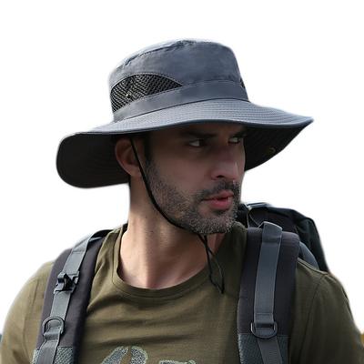 Hiking Hat Sun Hat for Men/Women, Sun Protection Wide Brim Bucket Hat Waterproof Breathable Packable Boonie Hat for Fishing Camping Hiking