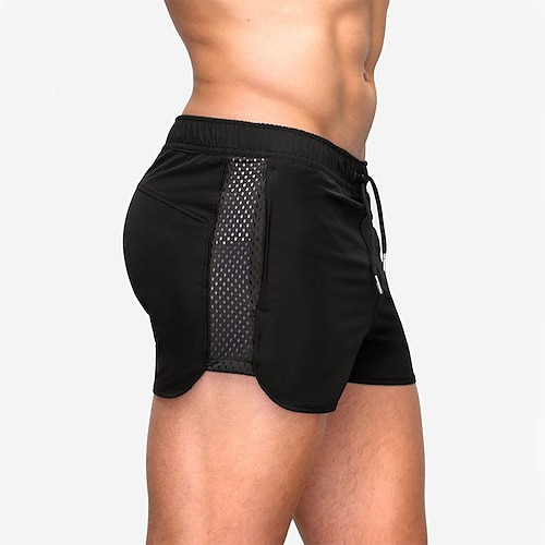 Herren Laufshorts Sportshorts Fitnessshorts Marathon Ein Drittel Shorts Ranger-Höschen Unterteile Sportlich Sommer Frühling Herbst Spandex Schnelltrocknend Weich Feuchtigkeitsableitend Atmungsaktiv Image