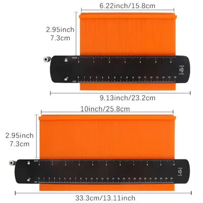 Nauwkeuriger Wider Contour Gauge Duplicator With Lock 6/10 Inch Profile Shape Copy Tool Template for