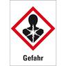 König Werbeanlagen Dreifke® Aufkleber I Gefahrensymbol Gesundheitsgefahr GHS 08, Gefahr, Folie, 52x74mm, 500/Rolle, GHS-Verordnung