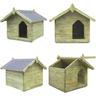 Niche de jardin avec toit ouvrant Bois de pin imprégné - niche pour chien - niches pour chien