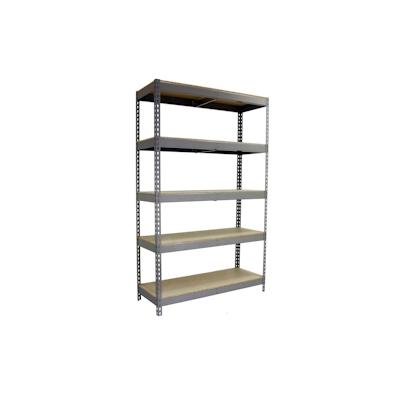 PROREGAL Schwerlastregal WOOD BEAST FIVE | HxBxT 250x150x75cm | 5 Ebenen | Fachlast 600kg | Grau | Weitspannregal Werkstattregal Lagerregal Image