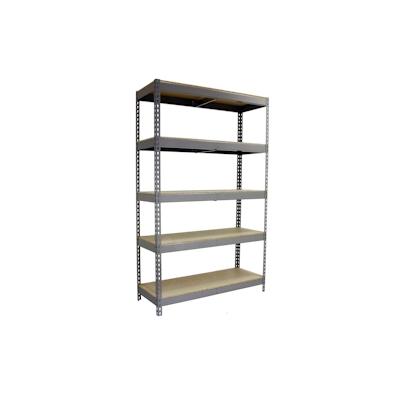 PROREGAL Schwerlastregal WOOD BEAST FIVE | HxBxT 300x150x45cm | 5 Ebenen | Fachlast 600kg | Grau | Weitspannregal Werkstattregal Lagerregal Image