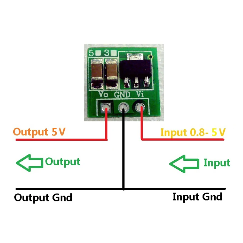 Modulo di alimentazione step-up da 0,9-5 V a 5 V DC-DC Scheda convertitore boost di tensione 1,5 V 1,8 V 2,5 V 3 V 3,3 V 3,7 V 4,2 V a 5 V