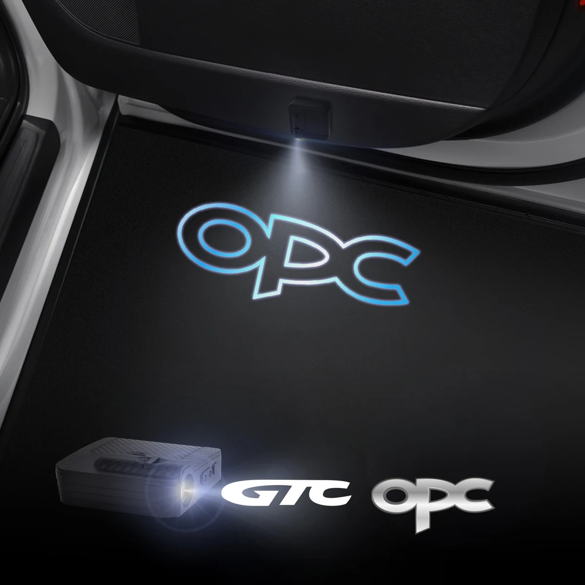 1/2PCS GTC OPC Porta Auto Luci di Benvenuto Proiettore Logo Rilevamento Senza Fili Per Opel Insignia Corsa Adam Astra Mokka Vauxhall