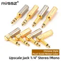 AVSSZ Jack 1/4 "6.35mm rame Audio cavo auricolare professionale TS TRS adattatore Stereo Mono per
