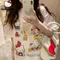 Sanrio Hello Kitty Y2k Girl Clothes Korean Style Top Fashion Clothes Summer Sweet Cotton Printed