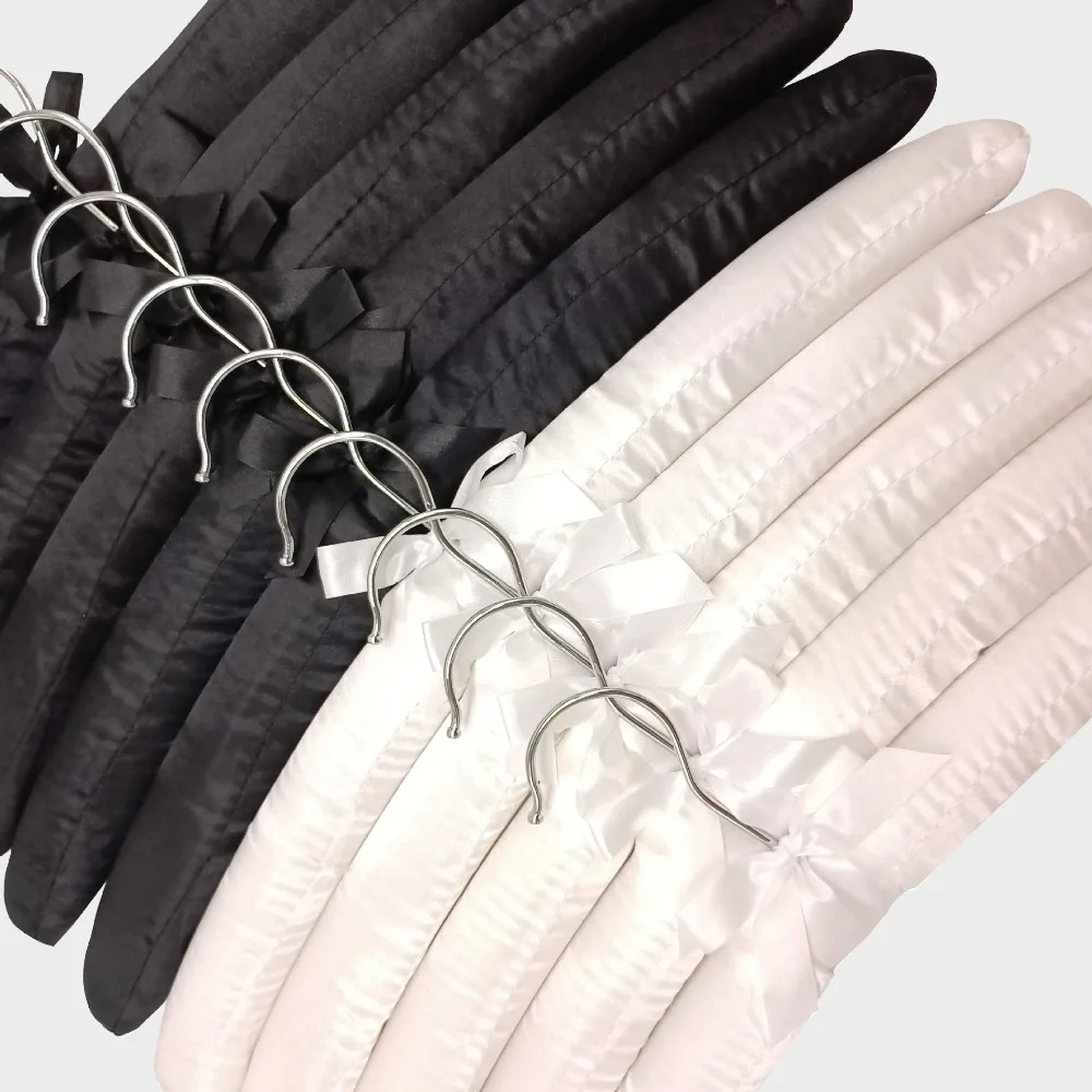 Satin Padded Clothes Hanger Silk Wrapped Coat Jacket Rack Shop Display Hanger
