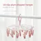 Clips Folding Clothes dryer Hanger Children Adults Clothes Dryer Windproof Socks Underwear Plastic