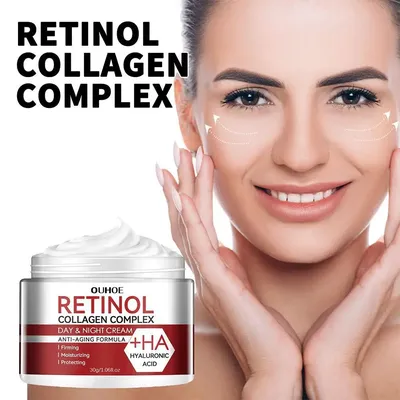 Retinol Cream Hyaluronic Acid Facial Cream Anti-wrinkle Anti-aging Fade Fine Lines Whitening Skin Care Water Cream