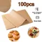 100 pz carta pergamena fogli da forno per uso alimentare antiaderente a prova di olio pergamena carta da forno fodera per forno foglio BBQ Pad carta cerata