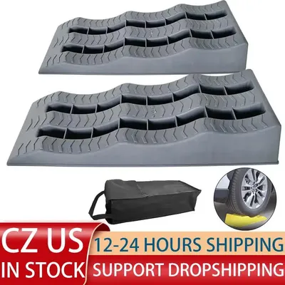 Car Leveling Ramps 2pcs RV Wheel Chocks 3-Step Camper Leveling Blocks Trailer Wheel Chocks And