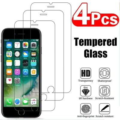 9H Protection Tempered Glass Film For Apple iPhone 6 6S 7 8 Plus SE 2022 SE 2020 2/4Pcs HD Screen Protector Glass