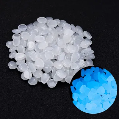 100Pcs Artificial Colored Nightlight Stone Decoration Rocks For Yard and Garden Decors Landscaping Luminescent Small Stone