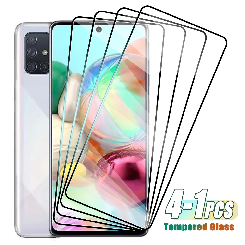 4-1 pezzi in vetro temperato per Samsung Galaxy A91 A81 A71 A51 A41 protezione schermo su Samsung A31 A21 A11 A21S