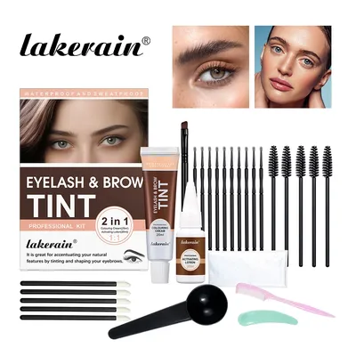 Eyebrow Tint Dye Professional Eyebrow Dye Waterproof Long-lasting Eyebrow Brow Kit Semi Permanent Eyebrow Home Use Pro Kit