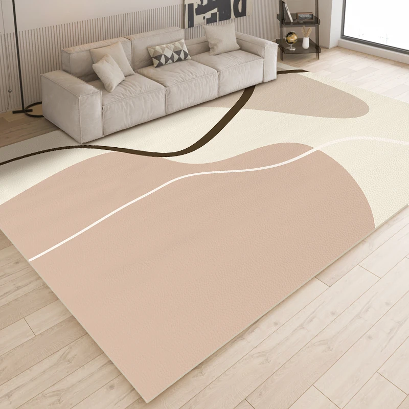 Pvc Leather Wash-free Carpets Cloakroom Bedroom Bedside Rug Balcony Kitchen Non-slip Waterproof Rug Modern Living Room Carpet