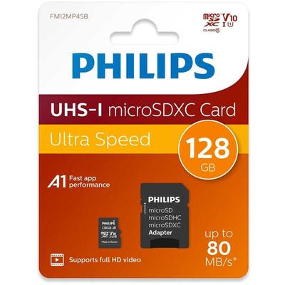Micro sdhc / sdxc Karte + Adapter / 8GB, 16GB, 32GB, 64GB, 128GB 128GB - Philips Image