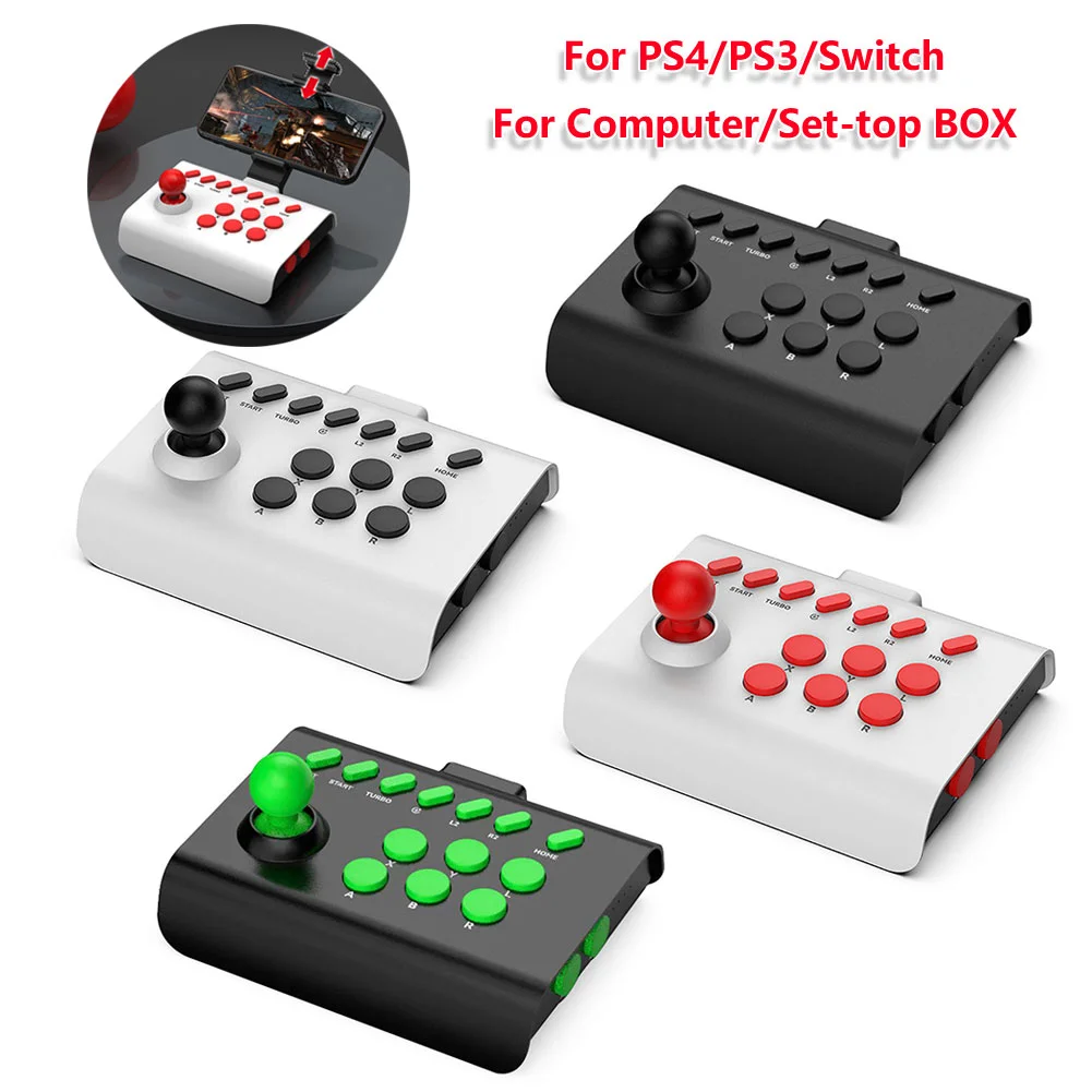 6 in1 Retro Arcade-Konsolen spiel Joystick Rocker 3 Verbindungs modi Wireless Bluetooth Wired Fight Controller für Switch ps4 ps3