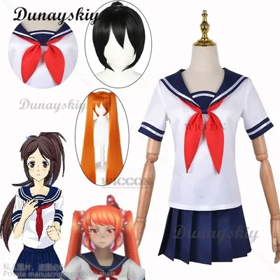 Yandere Simulator Ayano Aishi Cosplay Kostüme Spiel Anime Mädchen JK Uniform Osana Najimi T-Shirt Image