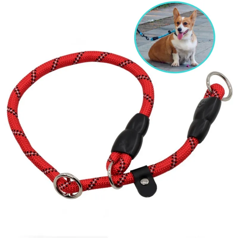 Hundehalsband P-Kette Haustierhalsbänder Verstellbares Halsband Hundegehrtraining P-Kette Hundehalsbänder Reflektierende Hundeseile Haustierzubehör Image