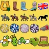 1/20 pcs Pferderennen Serie Schuh Charms Dollor Hufeisen Schuh Zubehör Stifte für Clog Tanne Frauen