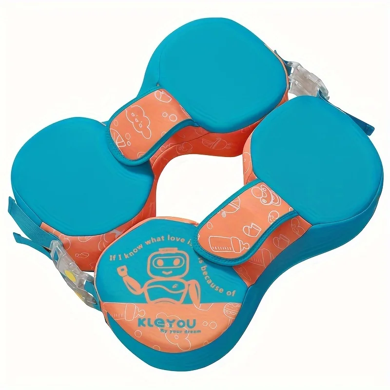 Tragbarer nicht aufblasbarer Babys chwimmring mit Anti-Rollover-Design-abnehmbar und wasch bar, Schwimmbad schwimmt für 0-3 Jahre