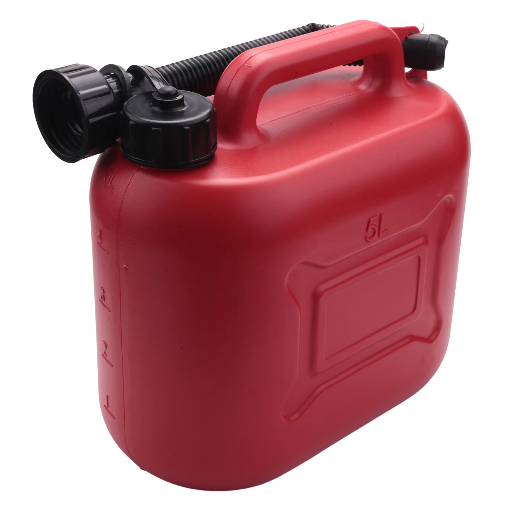 5L Auto Kraftstoff Tank Kann Ersparen Kunststoff Benzin Gas Container Anti-Statische Kraftstoff Träger mit Rohr für Auto Reise Image