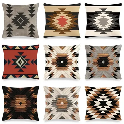 Kissen bezüge Bohemian Aztec geometrische Muster Kissen bezug 45x45cm Home Wohnzimmer Dekoration Image