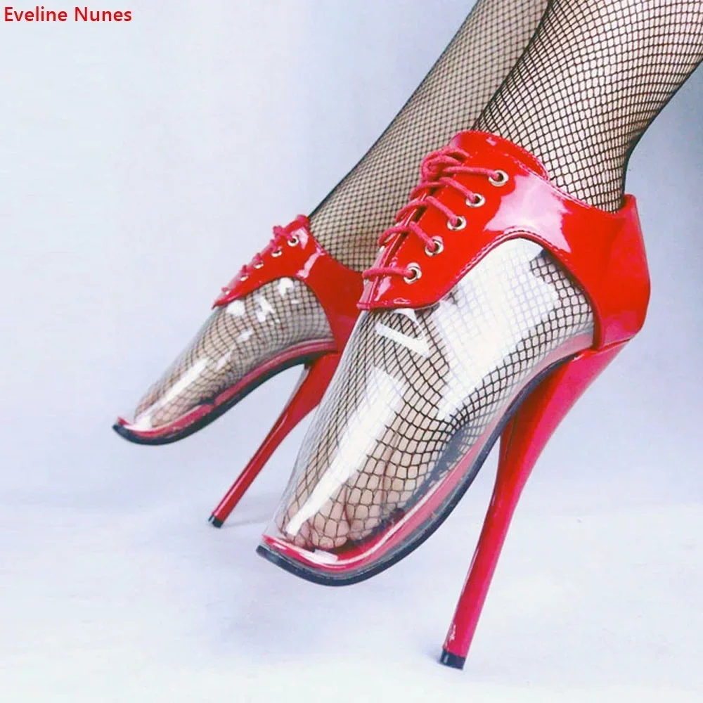 Rote Ballett-Sexy-Pumps 2024, solide runde Zehen, Super-Absatz, Stiletto-Kreuzriemen, Lackleder, Leistung, Größe 36–46, Schuhe für Damen