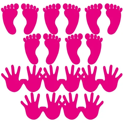 10 Paar Wanda uf kleber selbst klebende Aufkleber Aufkleber wasserdicht Kinderzimmer Handabdruck PVC Wohnkultur Image