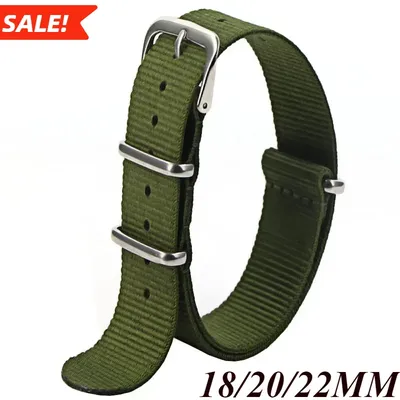 22/20/18 MM Nylon Universal Uhr Band Anzug SmartWatch Sport Loop Strap Militär Waschbar Blet für Outdoor armband Image