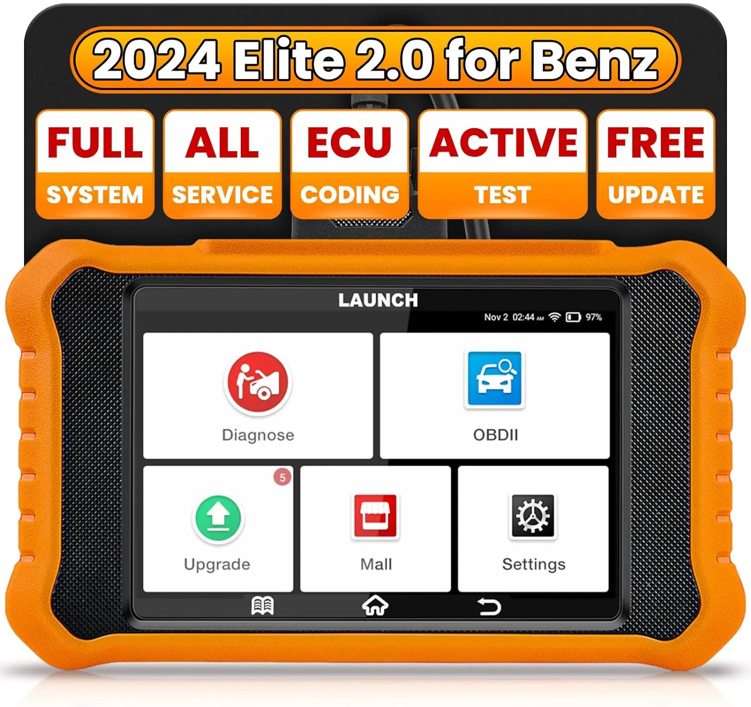 2025 Neuer LAUNCH X431 Elite 2.0 PRO für BENZ OBD2-Scanner, bidirektionales Scan-Tool, alle Dienstleistungen, ECU-Codierung für BMW/Audi-Scanner Image