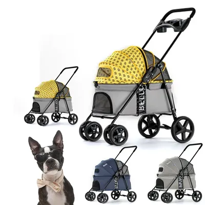 Haustier Katze Kinderwagen Neugeborenen Kinderwagen atmungsaktiv große Kapazität Hunde transporter Image