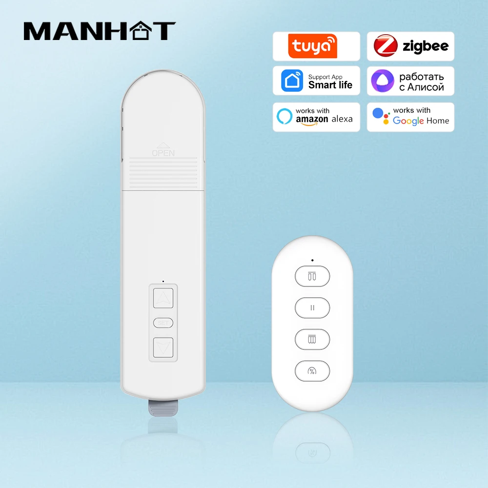 Tuya Zigbee Smart Elektrische Vorhang Motor Motorisierte DIY Shutter Drive Solar Panel Kette Rollos Schatten App Steuerung Für Alexa