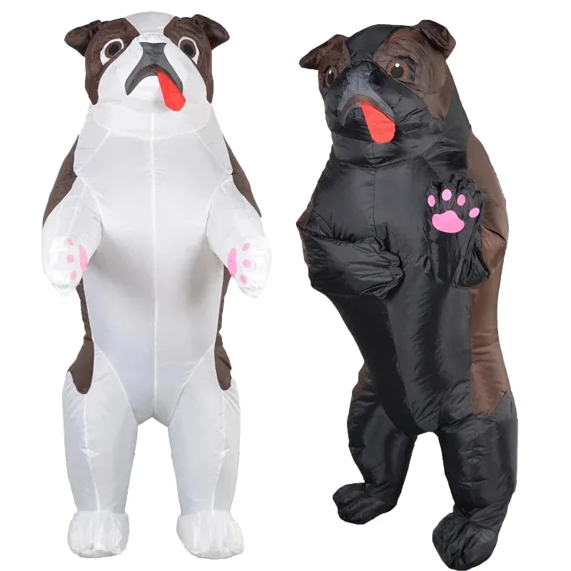 Aufblasbares Hundekostüm für Erwachsene, lustige Blow-Up-Kostüme, Party, Bulldogge, Cosplay-Outfit, aufblasbares Tier-Halloween-Kostüm Image