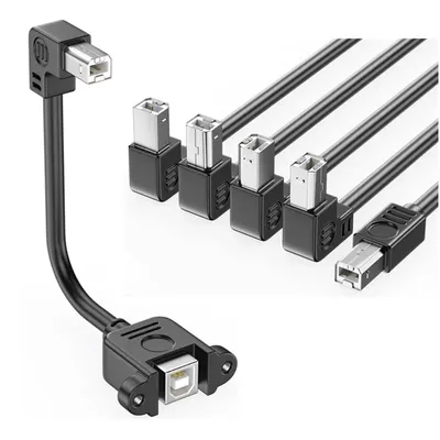 USB 2,0 b Stecker auf USB B Buchse Drucker feld halterung links/oben/unten/rechtwinklig 90 Grad USB Typ B Verlängerung kabel Schrauben loch