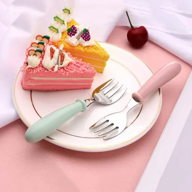 Baby Fütterung Geschirr Set Kinder Utensil Edelstahl Kleinkind Geschirr Besteck Cartoon Infant Lebensmittel Fütterung Löffel Gabel