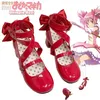 Anime Puella Magi Madoka Magica Kaname Madoka Cosplay Schuhe Frauen Lolita Rote Schleife High Heels Leder Stiefel Halloween Kostüm Prop