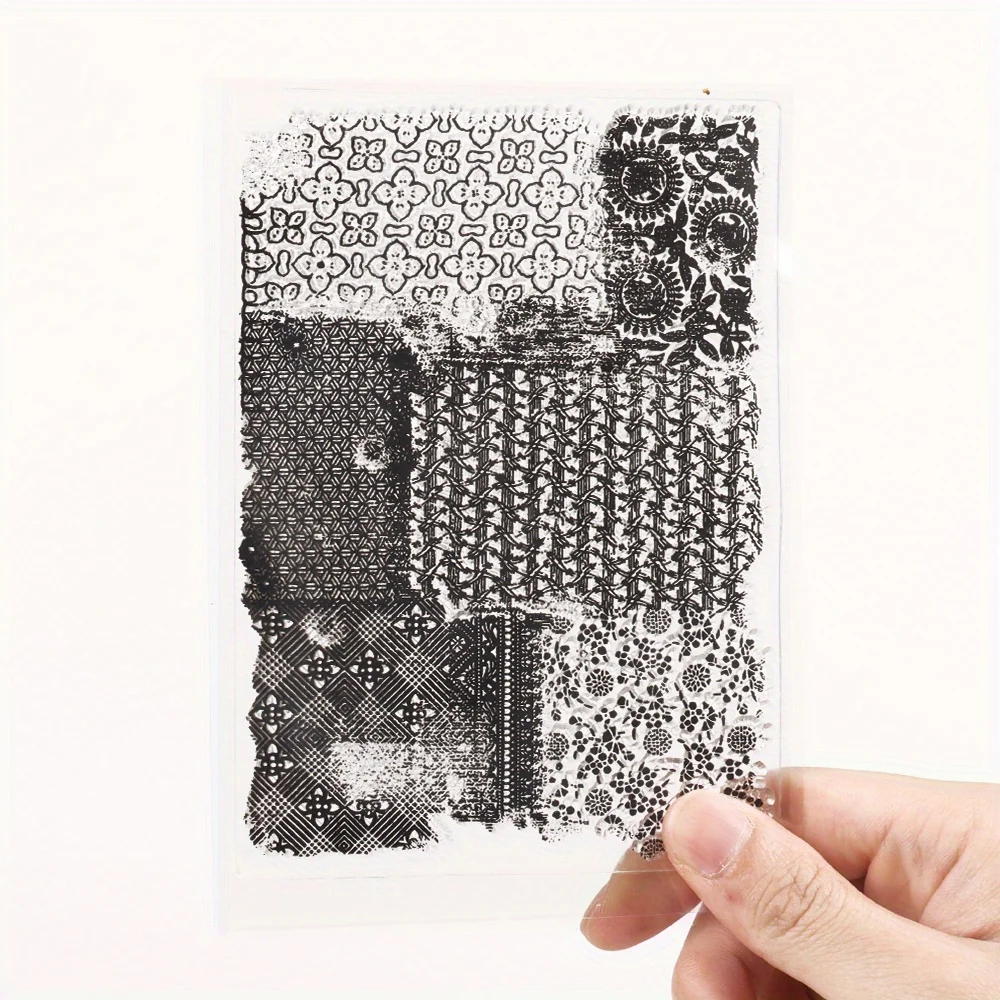 11*16cm Vintage Textur Hintergrund transparente Gummi Siegels tempel DIY Fotoalbum Scrap booking Dekoration Journal klarer Stempel Image