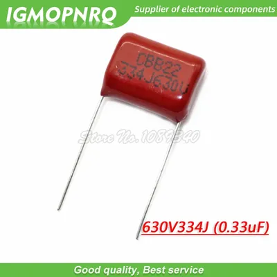 10PCS 630V334J 0,33 UF Pitch 15MM 630V 334 330NF CBB 630V334J-P15 Polypropylen film kondensator Image