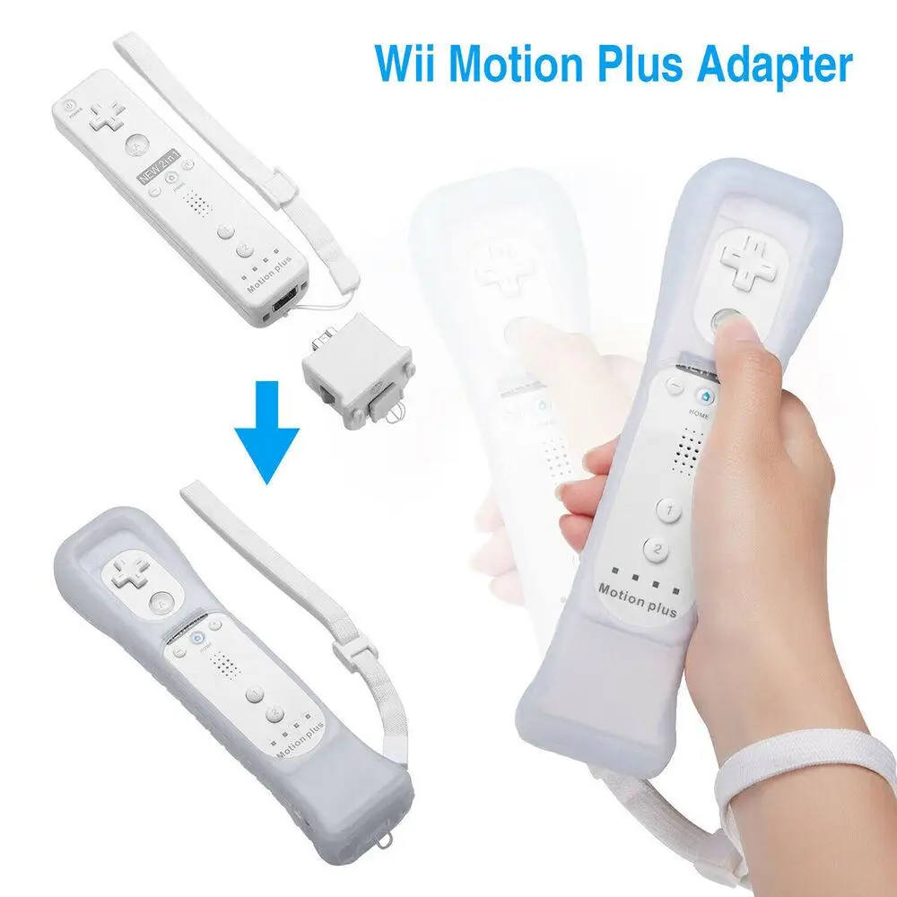 1pc motion plus adapter sensor beschleuniger verstärker silikon fall für nintendo wii fernbedienung motion enhancer spiele Image