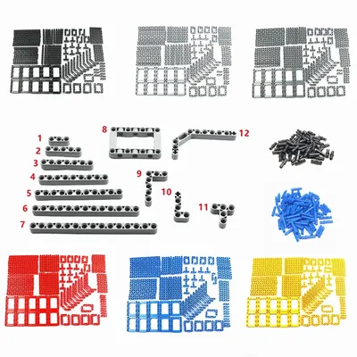 Technisches teil dickes loch arm liftarm balken bausteine diy montiert partikel moc teile spielzeug Image