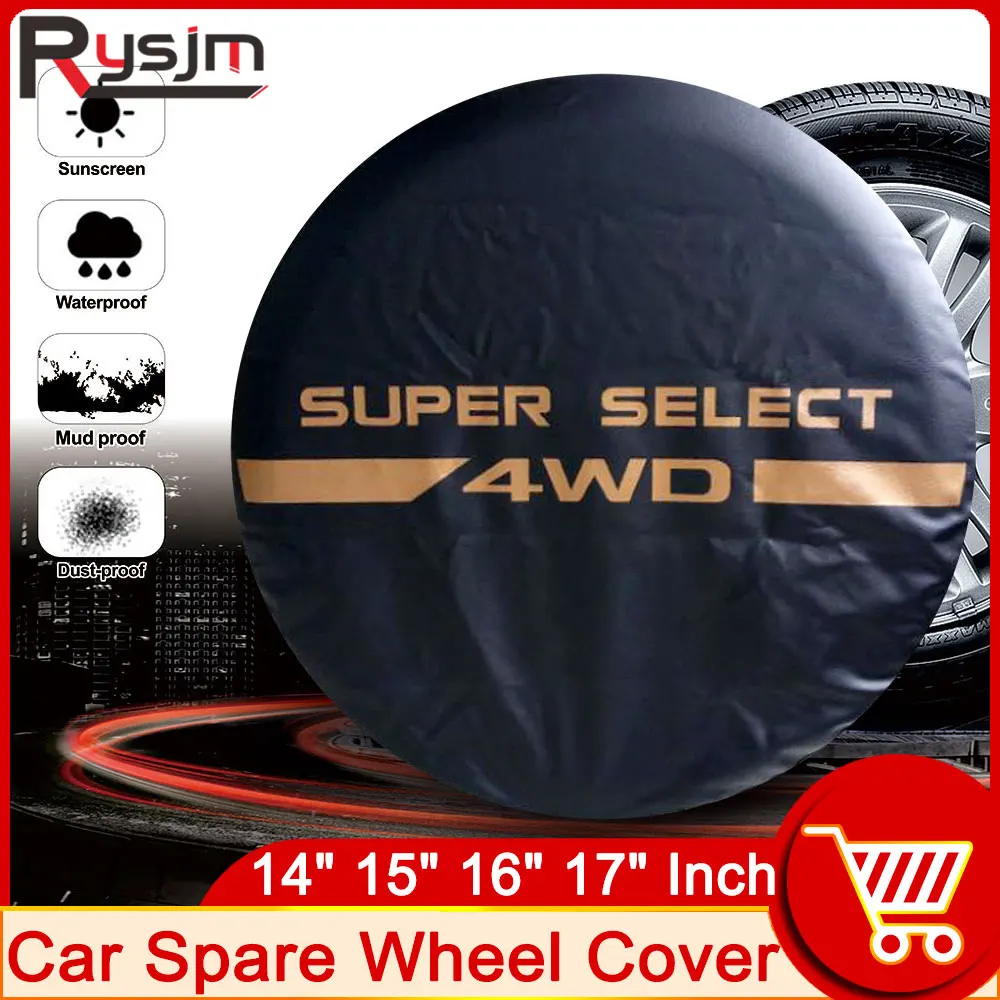 AD Reifen Lagerung Tasche PVC PU Leder Auto Ersatz Reifen Rad Abdeckung Schutz Fall Beutel 14 "15" 16 "Zoll Für Mitsubishi Zubehör Image