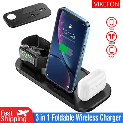 30w 3 in 1 kabelloses Ladegerät Stand Pad für iPhone 14 13 12 Apple Watch Schnell ladestation für Airpods Pro iwatch 8 7