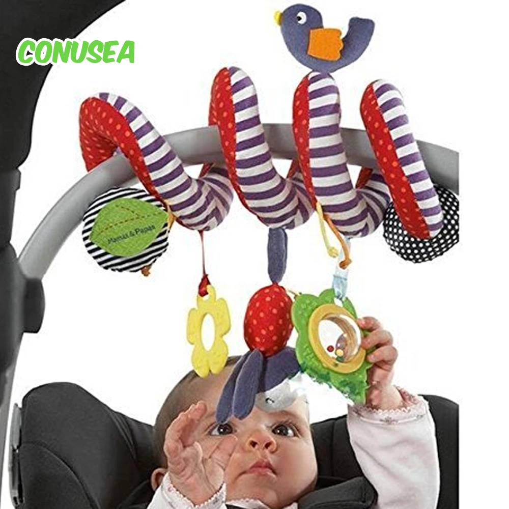 Kinderwagen Autos itz Spielzeug für Baby Säugling bunte Krippe mobile Glocke Rasseln Cartoon hängen Etikett Bett Baby Plüsch tier für Neugeborene