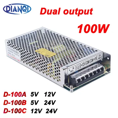 Dual ausgang Schalter netzteil D-100A 5V 12V ac dc power suply D-100B 5V 24V ac dc converter D-100C